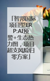 智邦国际项目型ERP:AI预警+生态热力图，项目超支风险归零方案